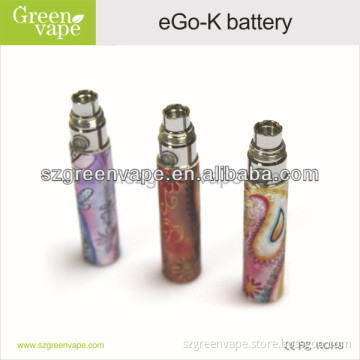 Lastest top quality fashion model colorfu 650mah 900mah 1100mahl ego-k battery